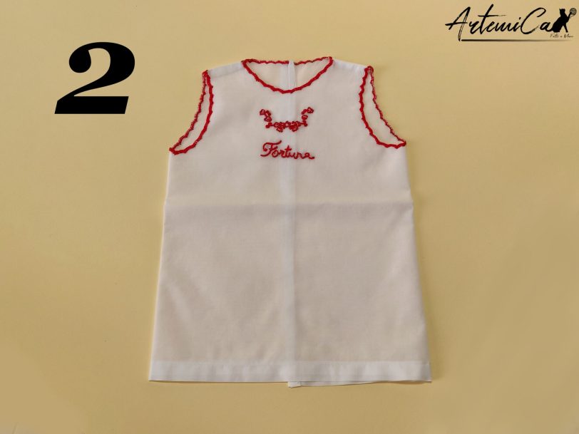 1n-1.jpg Camicina della Fortuna: Eleganza in Lino Ricamata a Mano
