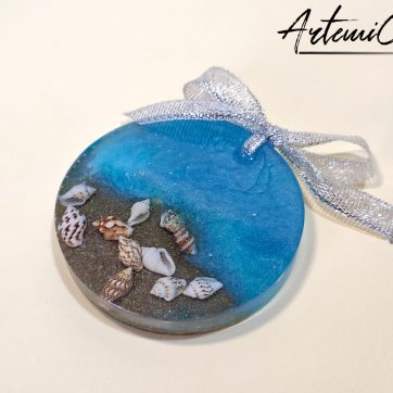 Incanti Costieri: Ornamenti Incapsulati di Mare - Tonda