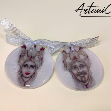 Tesori Siciliani: Teste di Moro in Resina per una Natale Unico - Rosso