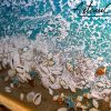 Riflessi d'Oceano: Vassoio Fatto a Mano con Vista su Fondale Marino