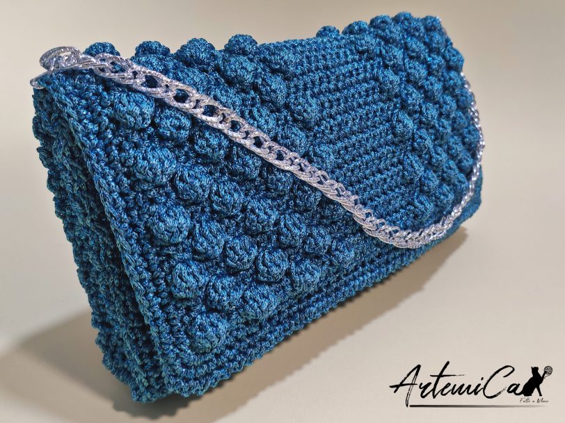 3 Oltremare: Pochette Blu Petrolio Fatta a Mano Artigianale per Viaggi Immaginari