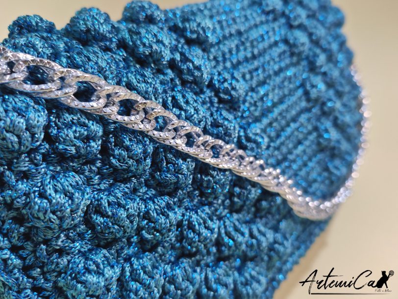 4 Oltremare: Pochette Blu Petrolio Fatta a Mano Artigianale per Viaggi Immaginari
