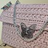 Borsa uncinetto Farfalla Argentea