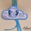 Cuscino Soffio di Felicità: Fiocco Nascita Handmade Morbido e personalizzabile