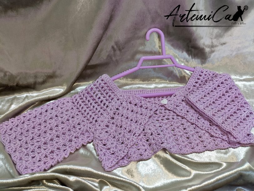 8.2 Incanto in Lilla: Giacchetta Mezza Manica Handmade all'Uncinetto