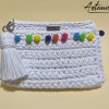 1 Clutch Fatta a Mano all'Uncinetto: Vivacità in Bianco