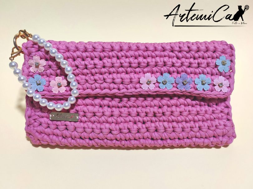 1 Clutch Bag Fucsia Fatta a Mano
