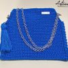 1 Clutch artigianale blu elettrico