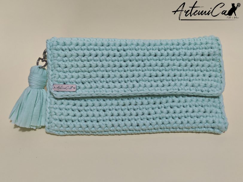 1 Clutch artigianale verde menta: Clutch Fresh Mint