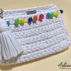 2 Clutch Fatta a Mano all'Uncinetto: Vivacità in Bianco