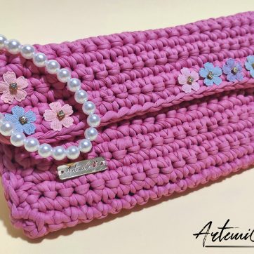 Clutch Bag Fucsia Fatta a Mano: Dettaglio