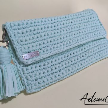 Clutch artigianale verde menta: Clutch Fresh Mint