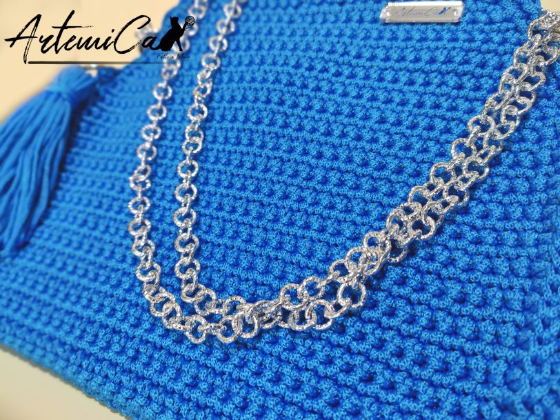 3 Clutch artigianale blu elettrico