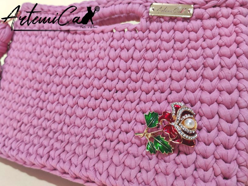 3 Clutch Bag Artigianale fucsia dettaglio