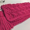 8 Clutch fatta a mano in fettuccia bordeaux: Passione Intrecciata