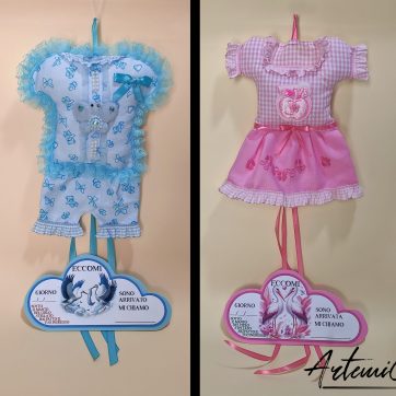 Fiocco dei Sussurri: Fiocco nascita Ricamato a mano