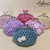 1 Bon Bon Charm: Portamonete Fatto a Mano all'Uncinetto con Perline e Chiusura elegante