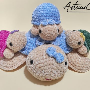 Tartarughe Fatte a Mano all'Uncinetto: Dolci Creazioni Amigurumi Portafortuna