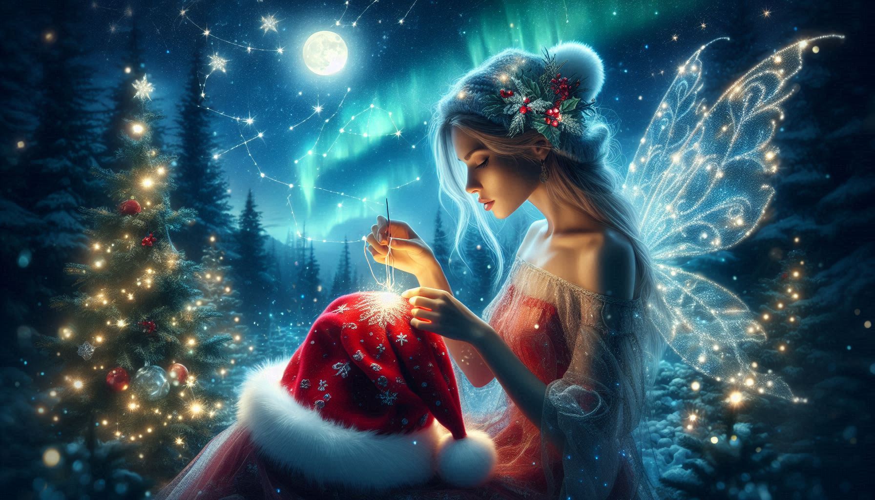 Il Cappello di Babbo Natale: Ricamato dalla Fata della Notte