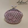 2 Bon Bon Charm: Portamonete Fatto a Mano all'Uncinetto con Perline e Chiusura elegante