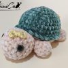 2 Tartarughe Fatte a Mano all'Uncinetto: Dolci Creazioni Amigurumi Portafortuna