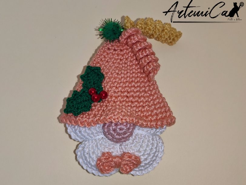 3 Gnomo all'uncinetto di Natale: Decorazione all'Uncinetto fatta a mano per Addobbi e Portachiavi