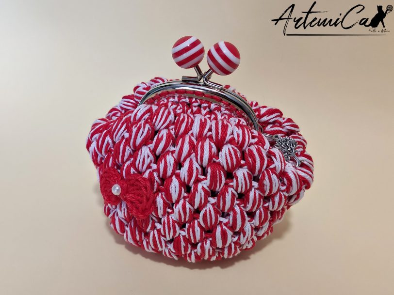 3 Bon Bon Charm: Portamonete Fatto a Mano all'Uncinetto con Perline e Chiusura elegante