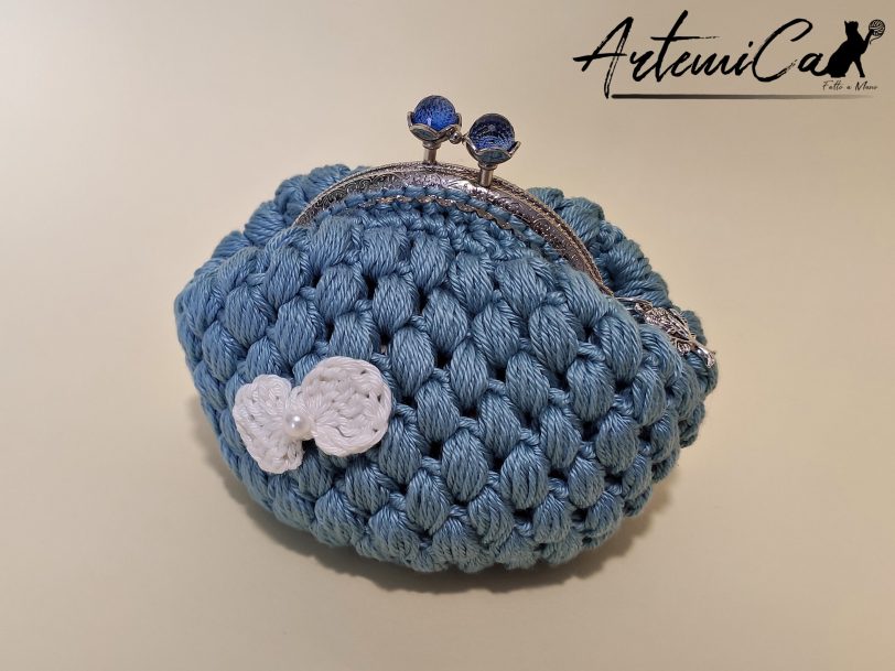 4 Bon Bon Charm: Portamonete Fatto a Mano all'Uncinetto con Perline e Chiusura elegante