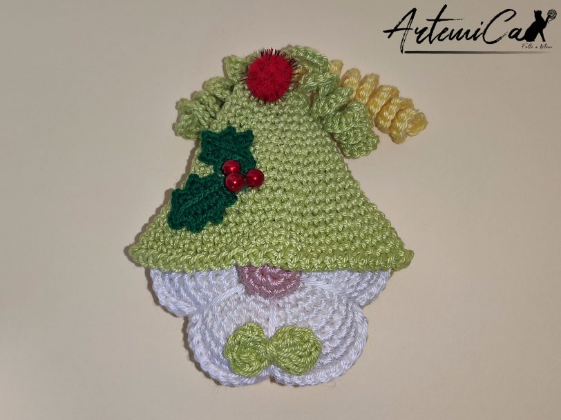6 Gnomo all'uncinetto di Natale: Decorazione all'Uncinetto fatta a mano per Addobbi e Portachiavi