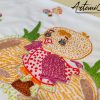 7 Pulcino Sogna Sogna: Set Copertina e Lenzuola Ricamati a Mano per Carrozzina