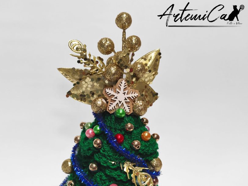 2 Albero di Natale Crochet: Decorazioni natalizie Fatte a Mano all'uncinetto - porta atmosfera e tradizione alle feste