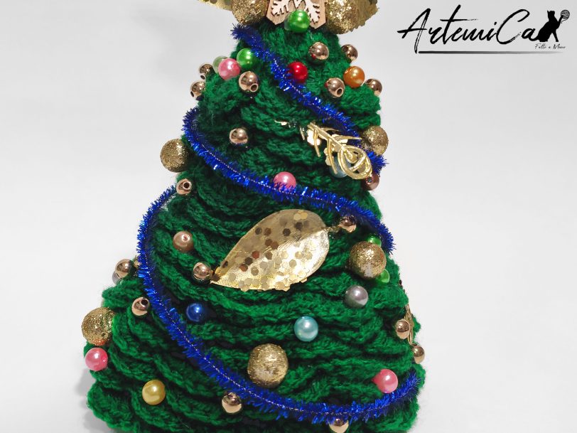 3 Albero di Natale Crochet: Decorazioni natalizie Fatte a Mano all'uncinetto - porta atmosfera e tradizione alle feste