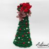 4 Albero di Natale Crochet: Decorazioni natalizie Fatte a Mano all'uncinetto - porta atmosfera e tradizione alle feste
