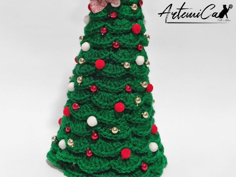 6 Albero di Natale Crochet: Decorazioni natalizie Fatte a Mano all'uncinetto - porta atmosfera e tradizione alle feste