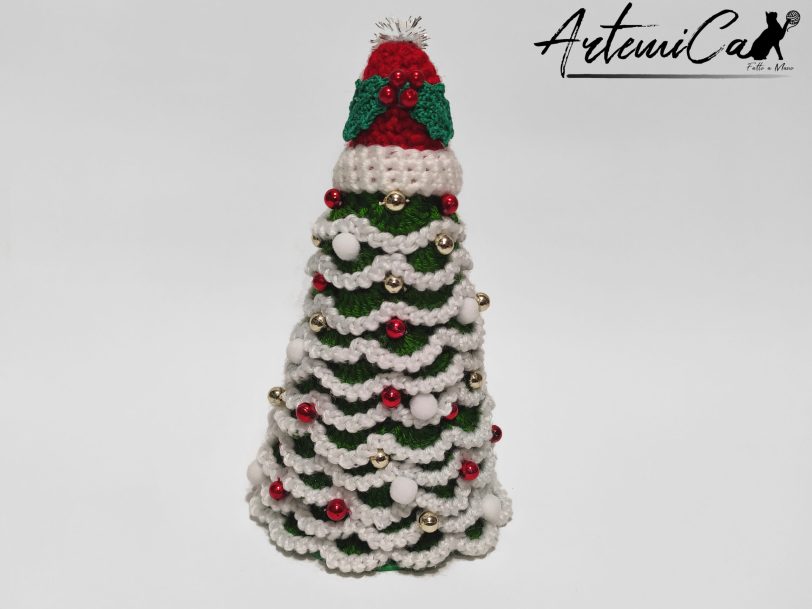 7 Albero di Natale Crochet: Decorazioni natalizie Fatte a Mano all'uncinetto - porta atmosfera e tradizione alle feste