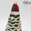 8 Albero di Natale Crochet: Decorazioni natalizie Fatte a Mano all'uncinetto - porta atmosfera e tradizione alle feste