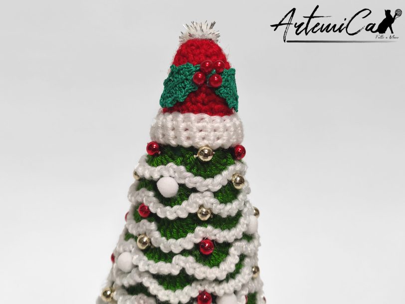 8 Albero di Natale Crochet: Decorazioni natalizie Fatte a Mano all'uncinetto - porta atmosfera e tradizione alle feste