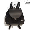 1.1 Zaino Black Poetry: fatto a mano all’uncinetto in cordino nero ed eco-pelle