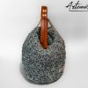 3 (Artemicat) Sogno d'Acqua: Borsa Fatta Mano all'Uncinetto & Chiusura Clic Clac in Legno