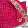 4 (Artemicat) Borsa Vibrazioni in Fucsia: Tote Bag Fatta a Mano all'Uncinetto - Stile Unico