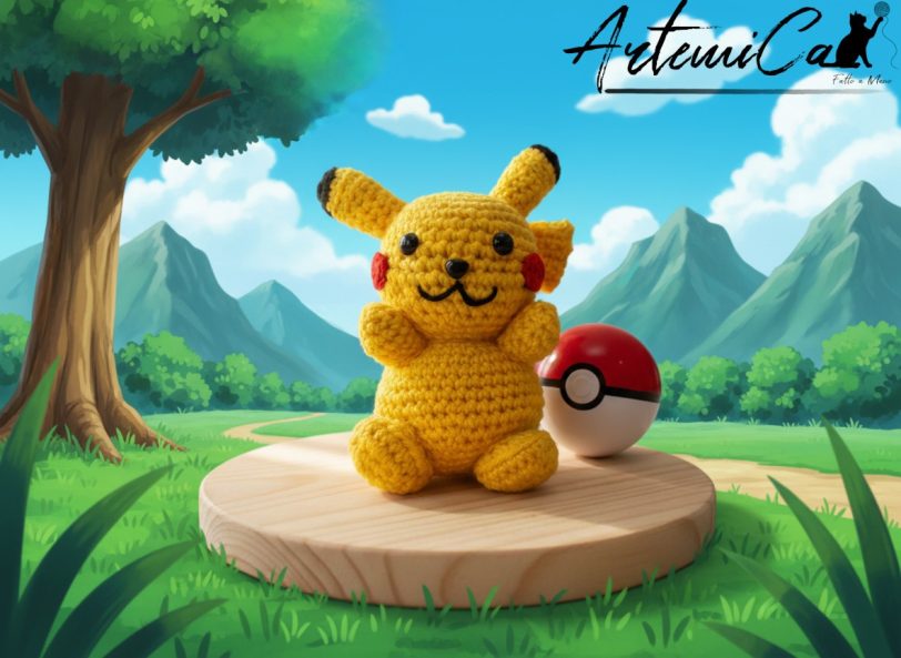 01 (Artemicat) Pikachu fatto a mano Pokémon