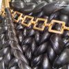 2 (Artemicat) Borsa Black Shine – Chunky Bag nera artigianale con charm dorato e design tridimensionale