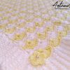 2 (Artemicat) Copertina "Dolce Limone" - Fatta a Mano all'Uncinetto in acriloco giallo e bianco per neonato - Calda e Soffice