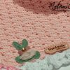 3 (Artemicat) Copertina "Confetto di Luna" - Fatta a Mano all'Uncinetto per bimbo in cotone rosa con bordo bianco - Dolce e Raffinata