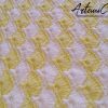 4 (Artemicat) Copertina "Dolce Limone" - Fatta a Mano all'Uncinetto in acriloco giallo e bianco per neonato - Calda e Soffice