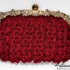 1 (Artemicat) Capriccio Speziato – Pochette bordeaux in cordino fatta a mano