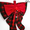 2 (Artemicat) Fiocco Bosco Incantato : decorazione Natalizia Fatta a Mano in tartan rosso e verde