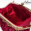 6 (Artemicat) Capriccio Speziato – Pochette bordeaux in cordino fatta a mano