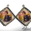 4 (Artemicat) Sakura Dreams - Orecchini Tessili Fatti a Mano Stile Japan con Cristalli e Perle