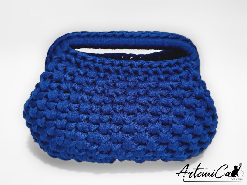 4 (Artemicat) borsa clic clac fettuccia fatta a mano